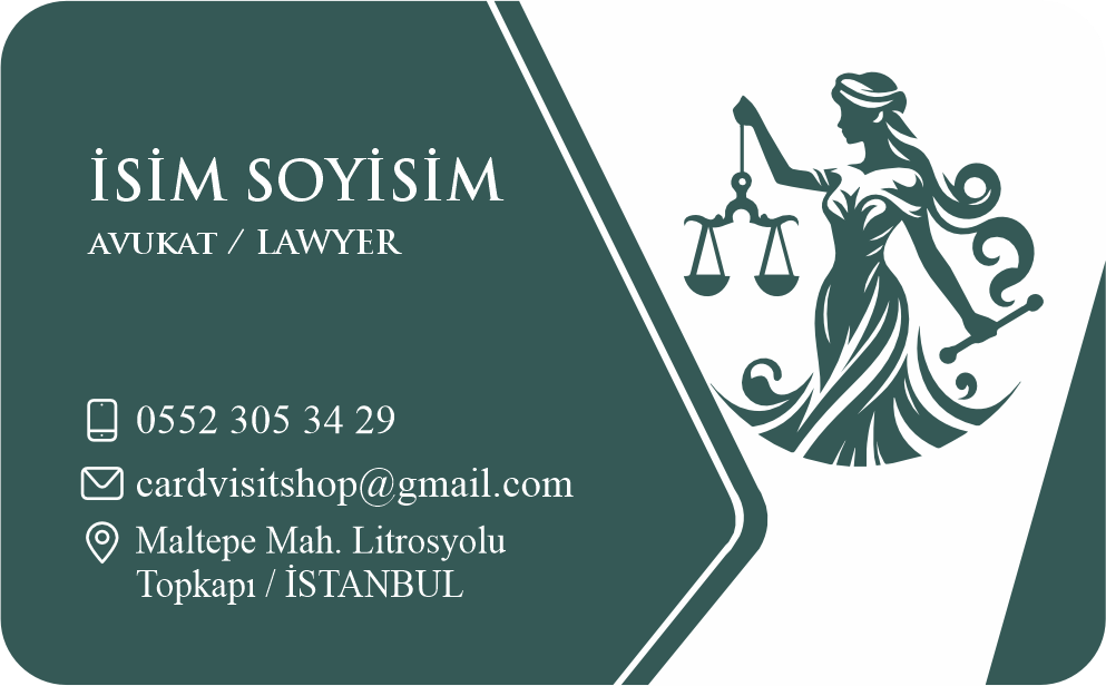 Avukat Kartvizit 1035 - Görsel 3