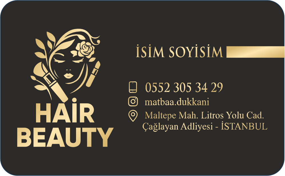 Kuaför Kartvizit 0001 - Görsel 2