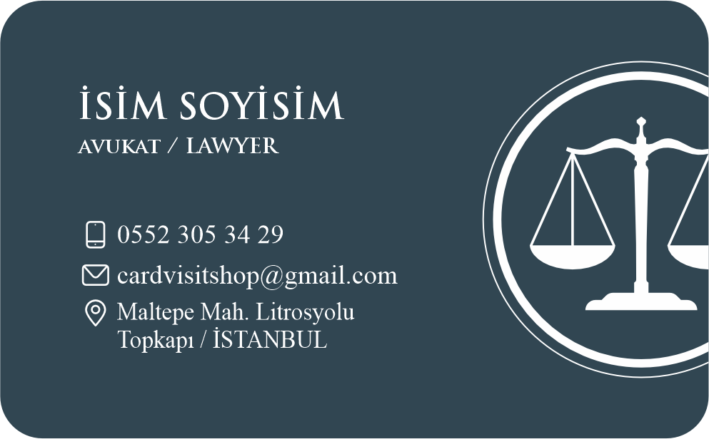 Kartvizit – Avukat Kartvizit 1026 | Matbaadukkani - Görsel 9