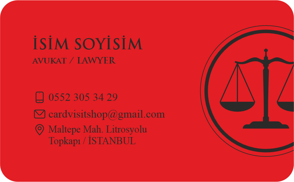 Kartvizit – Avukat Kartvizit 1026 | Matbaadukkani - Görsel 8