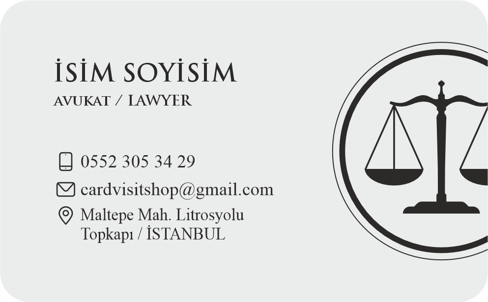 Kartvizit – Avukat Kartvizit 1026 | Matbaadukkani - Görsel 6