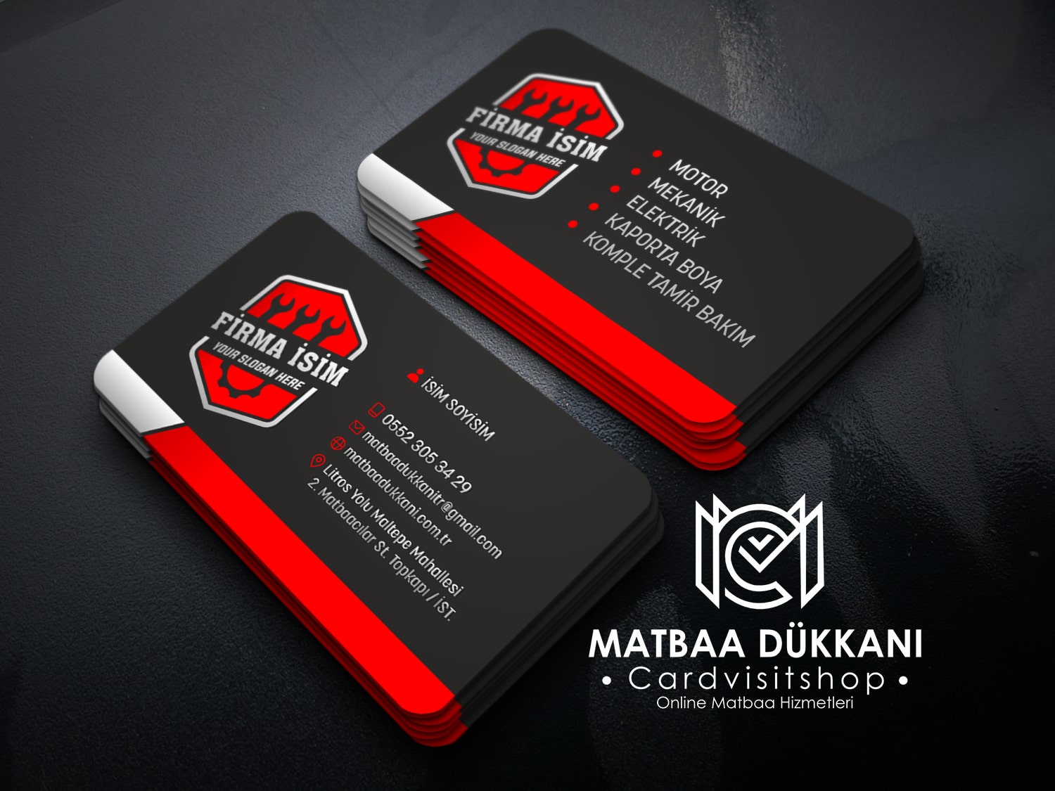 Oto Tamirci Kartvizit 0001