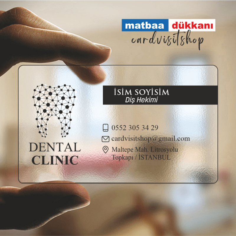 Şeffaf PVC Buzlu Doktor Kartvzit 0002