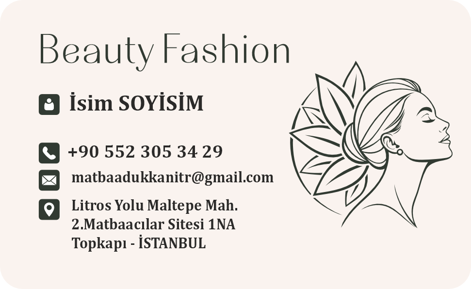 Kuaför Kartvizit 0009 - Görsel 2