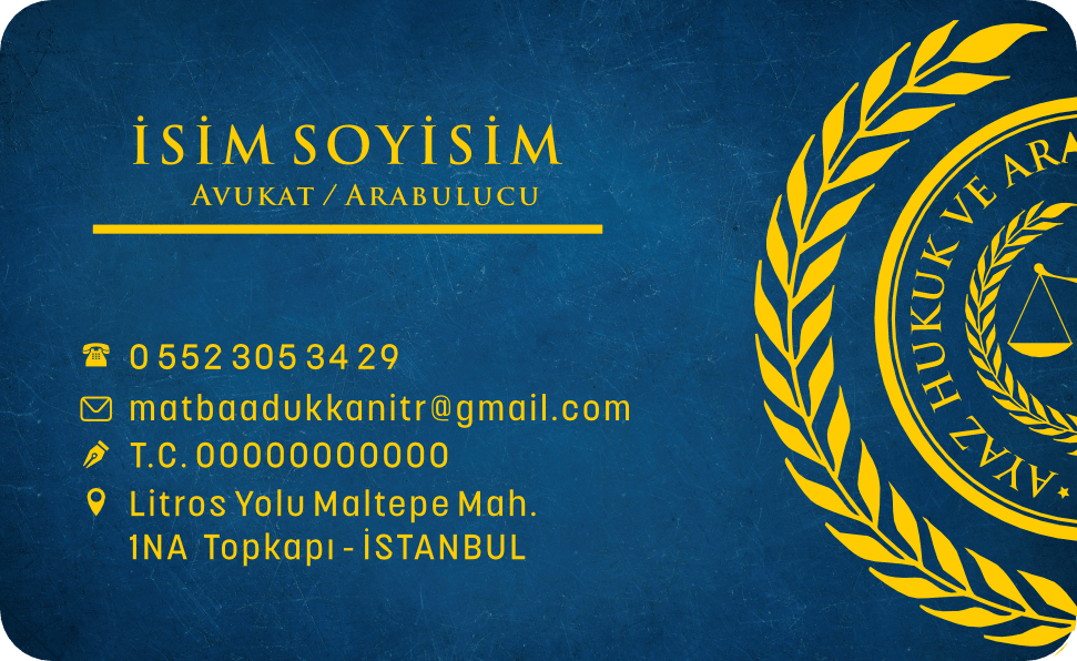 Avukat Kartvizit 1079 - Görsel 3